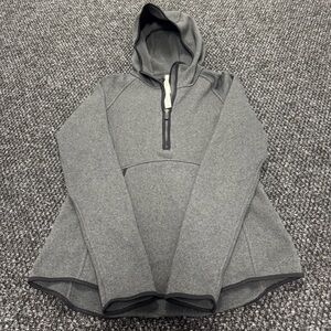 Lululemon Scuba Half Zip Hoodie Gray Funnel Neck Pullover Womens Size 8